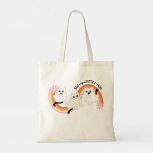 Cute Retro Boo-tiful Ghost Cats Halloween  Tote Bag