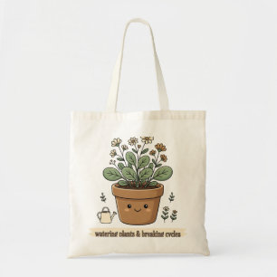 Cute Retro Botanical Art Tote Bag