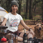 Cute Retro Camping Go wild for a white T-Shirt<br><div class="desc">Cute Retro Camping Go wild for a while T-Shirt</div>
