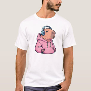 Cute Retro Capybara Hoodie Cartoon T-Shirt