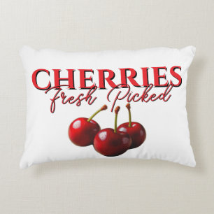 Cute retro Cherries fresh picked Decorative Cushion