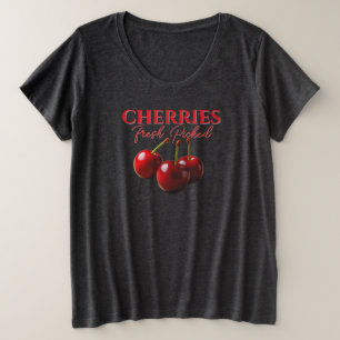 Cute retro Cherries fresh picked Plus Size T-Shirt