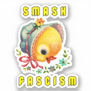 Cute Retro Chick - Smash Fascism