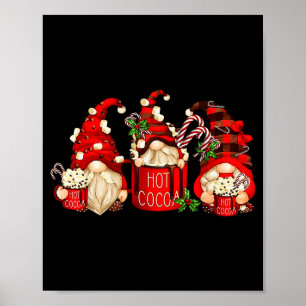 Cute Retro Chocolate Hot Cocoa Mug Funny Gnomes Ch Poster