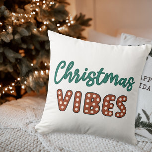 Cute Retro Christmas Vibes Cushion