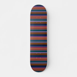Cute retro colorful stripes skateboard