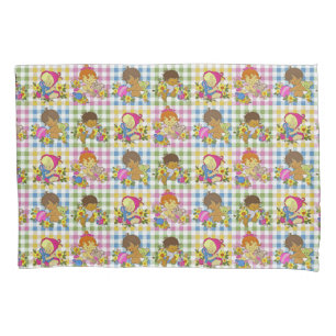 Cute Retro Colourful Patchwork Plaid Baby Shower  Pillowcase