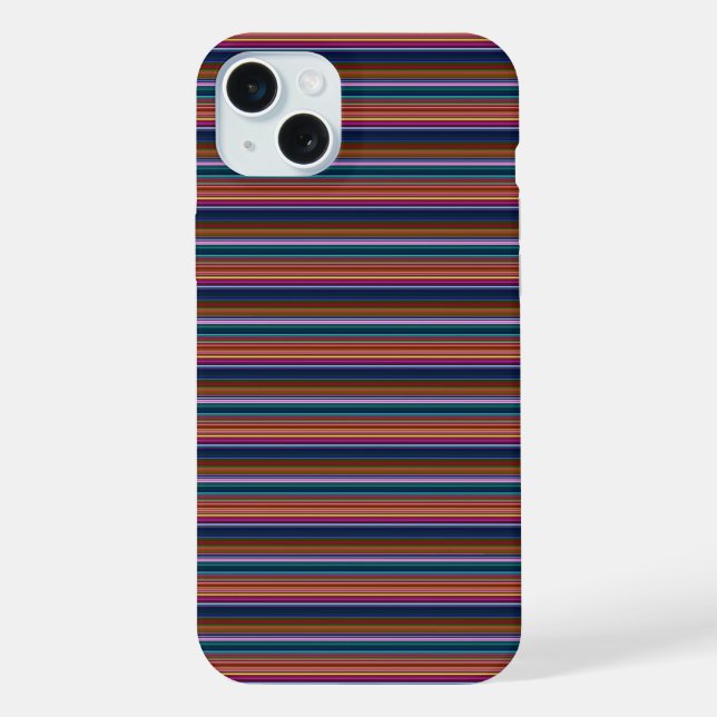 Cute retro colourful stripes iPhone case (Back)