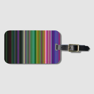 Cute retro colourful stripes luggage tag