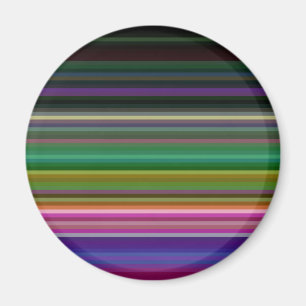 Cute retro colourful stripes magnet
