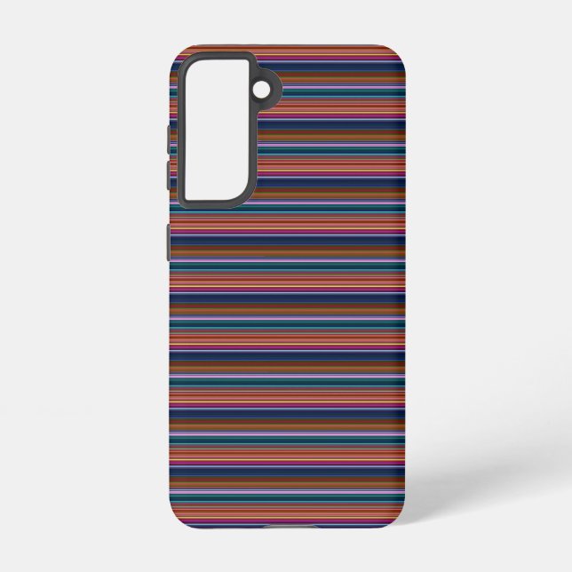 Cute retro colourful stripes samsung galaxy s21 case (Back)