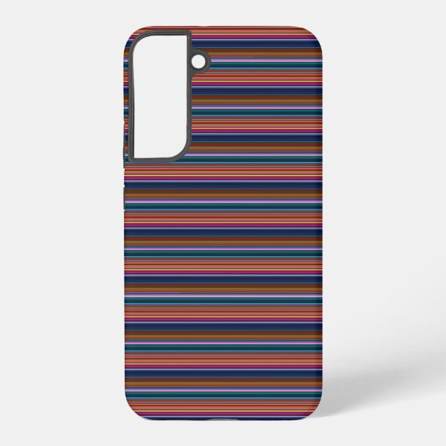 Cute retro colourful stripes samsung galaxy s22+ case (Back)