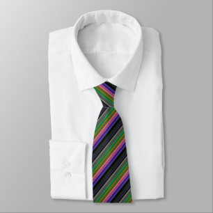 Cute retro colourful stripes tie