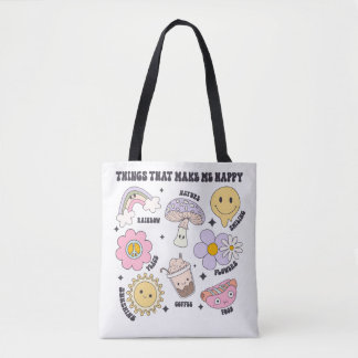 Cute Retro Design Mental Health Tote Bag
