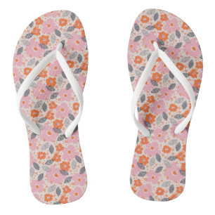 Cute Retro Floral Pattern Jandals