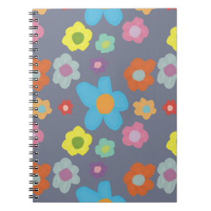 Cute Retro Floral Vibe Notebook