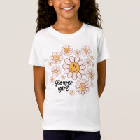 Cute Retro Flower Girl, Groovy Daisy Florals
