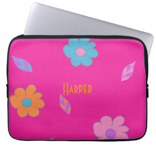 Cute Retro Flower Laptop Sleeve