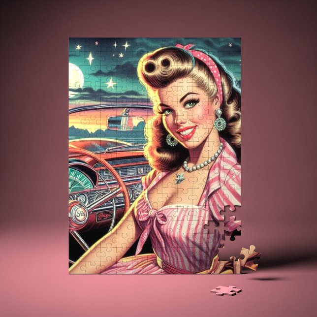 Cute Retro Girl Jigsaw Puzzle (Creator Uploaded)