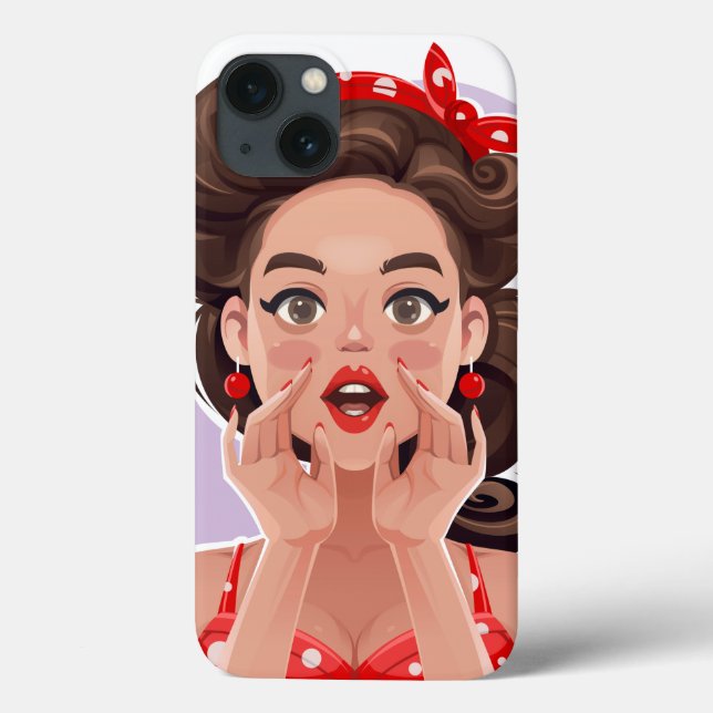 Cute Retro Girl Phone Case (Back)
