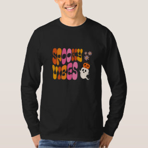 Cute Retro Groovy Spooky Halloween Vibes 60s 70s G T-Shirt