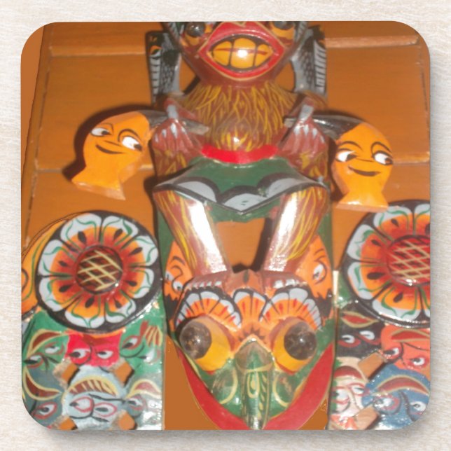 Cute Retro Halloween Bash Hakuna Matata Party Gift Coaster (Front)