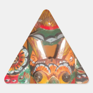 Cute Retro Halloween Bash Hakuna Matata Party Gift Triangle Sticker
