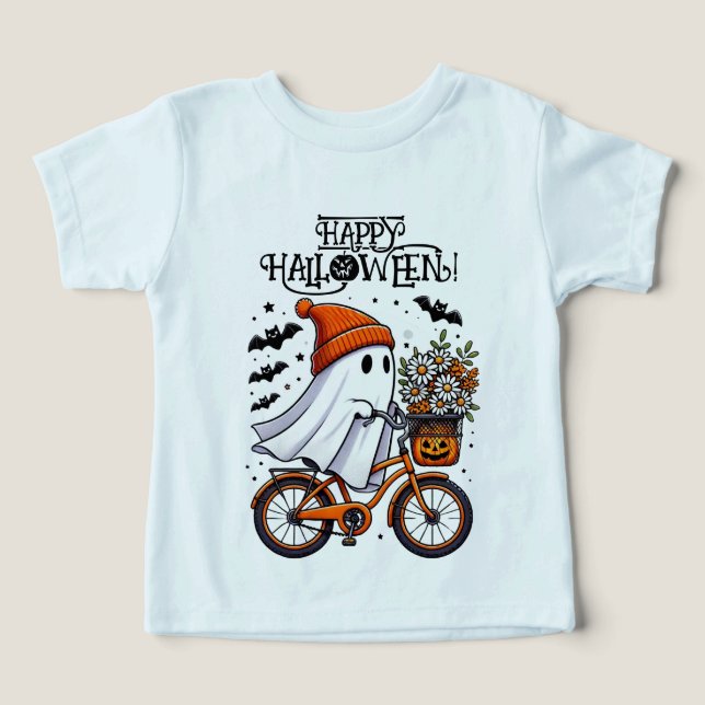 Cute Retro Halloween Ghost Fall  (Design Front)