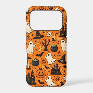 Cute Retro Halloween Ghosts & Pumpkins