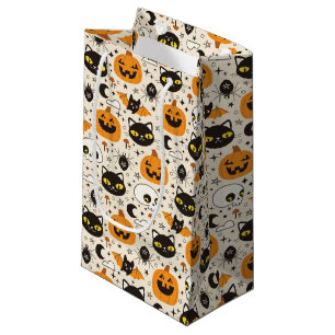 Cute Retro Halloween Pattern Small Gift Bag