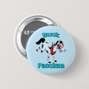 Cute Retro Horse - Buck Fascism 6 Cm Round Badge