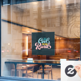 Cute Retro It's Cool to Be Kind Window Cling