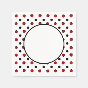 Cute retro ladybug pattern  napkin