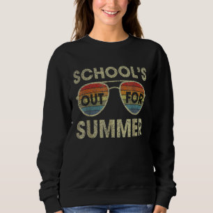 Cute Retro Last Day Of School Schools Out For Summ Sweatshirt