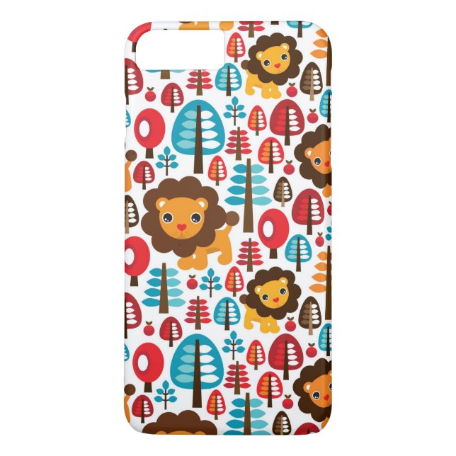 cute retro Lion kids illustration Case-Mate iPhone Case (Back)