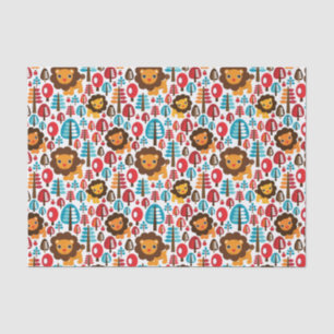 cute retro Lion kids illustration Tissue Paper
