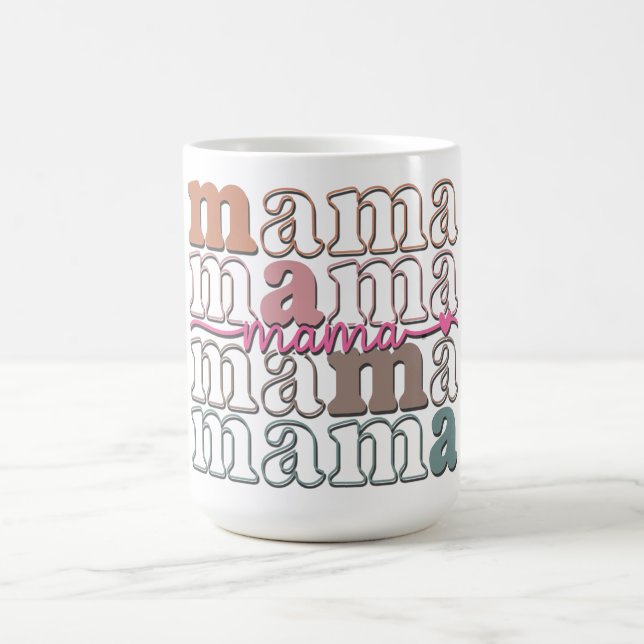 Cute Retro Mama Coffee Mug (Center)