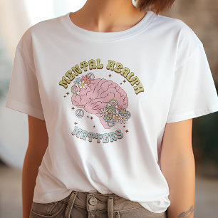 Cute Retro Mental Health Matters T-Shirt