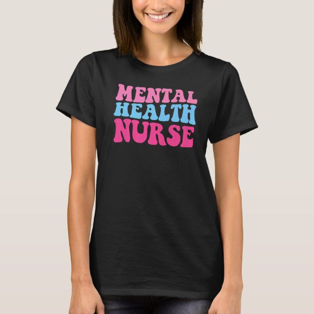 Cute Retro Mental Health Nurse Medical School Heal T-Shirt (Front)