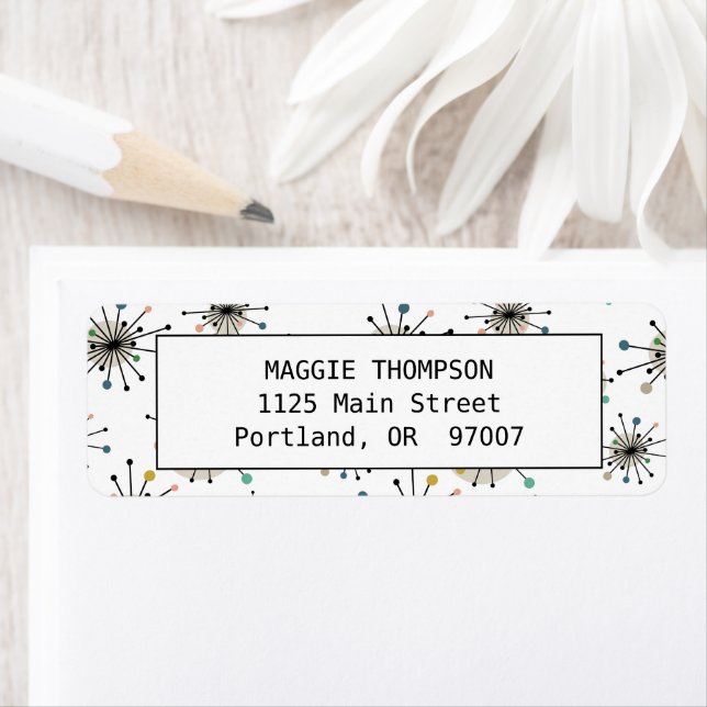 Cute Retro Mid Century Atomic Starburst (Insitu)