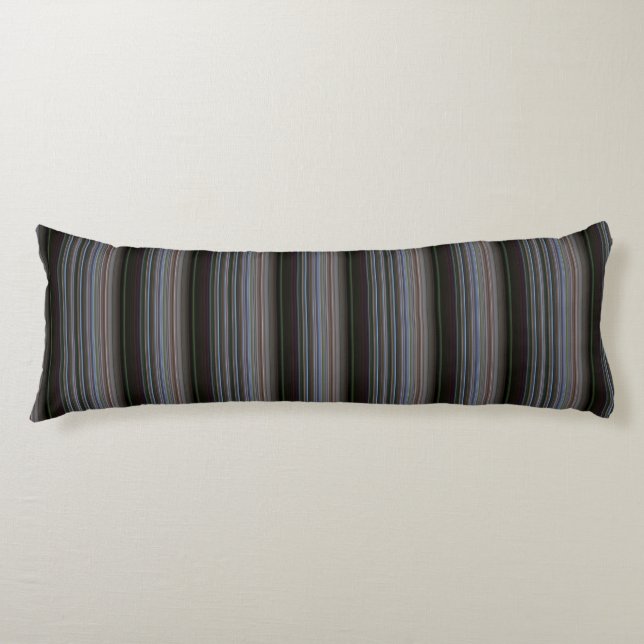 Cute retro modern stripes body cushion (Front)