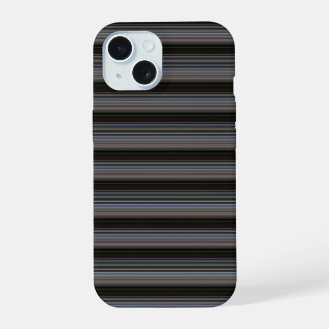 Cute retro modern stripes iPhone 15 case (Back)