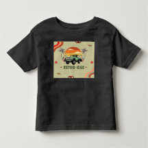 Cute Retro Off-Road Truck with Palm Trees Toddler 