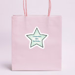 Cute Retro Pastel Star Kids Birthday Star Sticker<br><div class="desc">Cute retro pastel star sticker featuring fun,  stylish typography on a pink background with white accents. You can find more matching items from this collection in my store.</div>