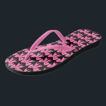 Cute Retro Pink Bow Flip Flops<br><div class="desc">A cute pink bow pattern decorates these stylish flip flops. These flip flops are great for the pool,  beach,  summer,  vacation,  etc... The design is from original art.</div>