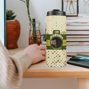 Cute Retro Polka Dots Vintage Cam Photo Graduate Thermal Tumbler