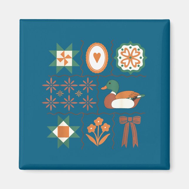Cute Retro Preppy 90s Grandma Core Magnet (Front)