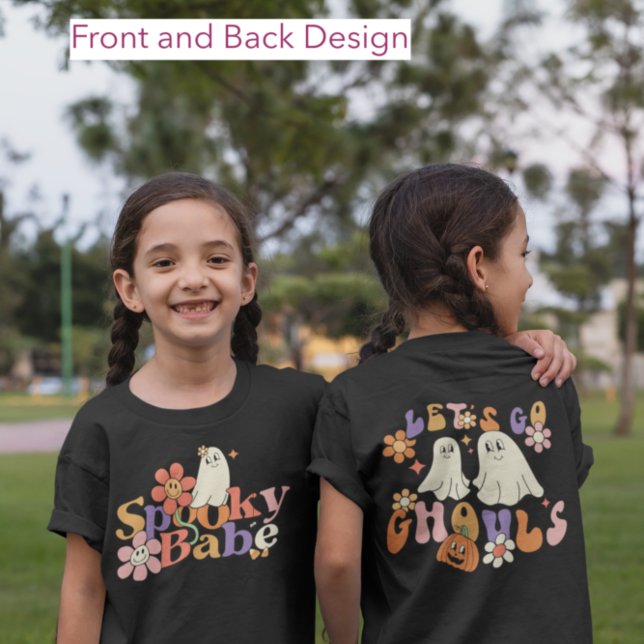 Cute retro Print Halloween Spooky Ghost tshirt (Creator Uploaded)