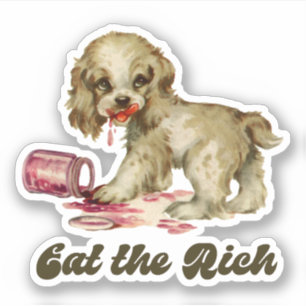 Cute Retro Puppy - Eat the Rich
