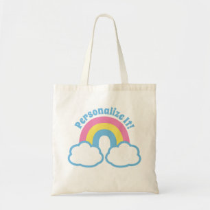 Cute Retro Rainbow Tote Bag